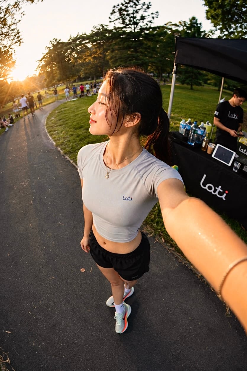A Lati runner at golden hour
